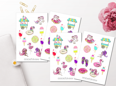 Mädchen Pool Sticker Set